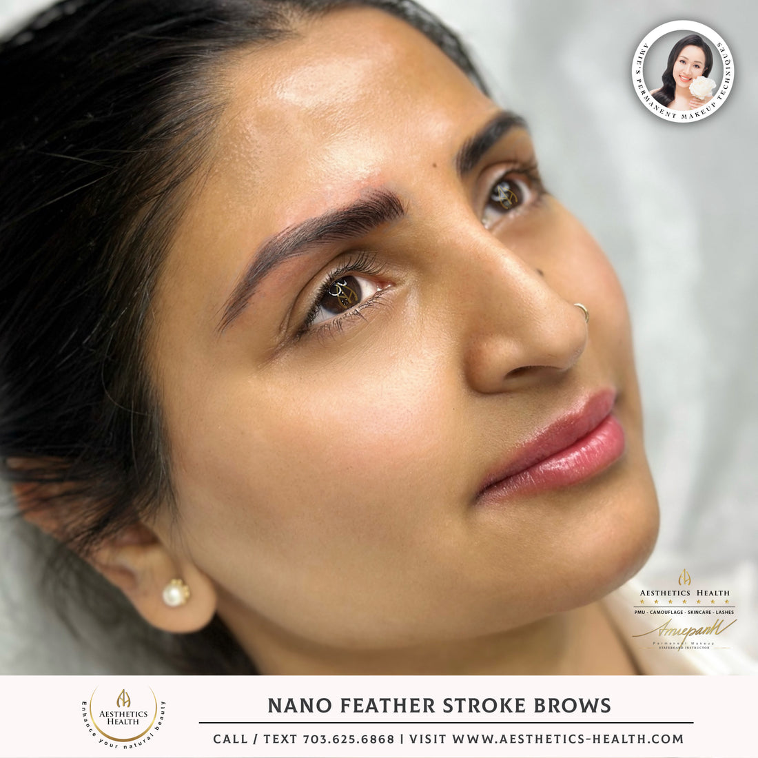 Discover the Art of Nano Feather Stroke Brows at Aesthetics Health Medical Spa in Tyson, Virginia